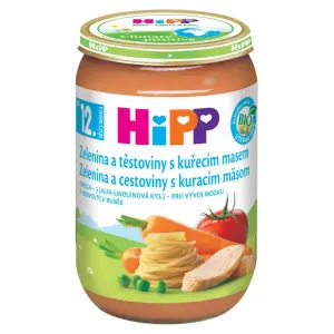 HiPP BIO Zelenina a cestoviny s kuracím mäsom príkrm 220 g