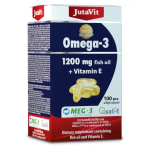 JutaVit Omega-3 1200 + vitamín E kapsuly 100 ks