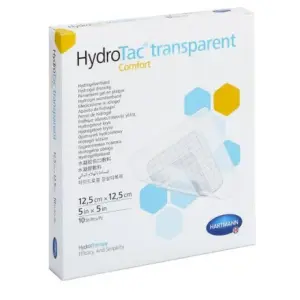HydroTac transparent Comfort Krytie na rany hydrogélový obväz 12,5 x 12,5 cm 10 ks