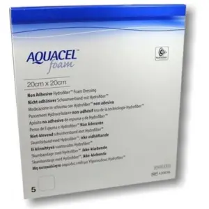 AQUACEL Foam neadhezívne penové krytie 20 x 20 cm 5 ks