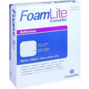 ConvaTec Foam Lite penové krytie na rany adhezívne silikónové 10 x 10 cm 10 ks