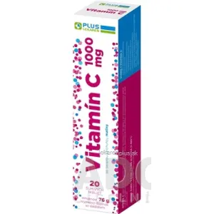 PLUS LEKÁREŇ Vitamín C 1000 mg príchuť malina šumivé tablety 20 ks