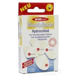 WUNDmed Hydrokoloidná náplasť 4 veľkosti 10 ks