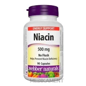 Webber Naturals Niacin 500 mg kapsuly 90 ks