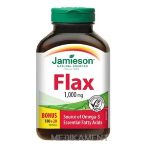 JAMIESON FLAX OMEGA-3 1000 mg ĽANOVÝ OLEJ 200 ks