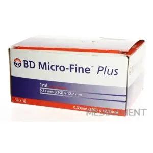 BD MICRO FINE INZULÍNOVA STRIEKAČKA U-100 s integrovanou ihlou 29G objem 1 ml 10 x 10 ks