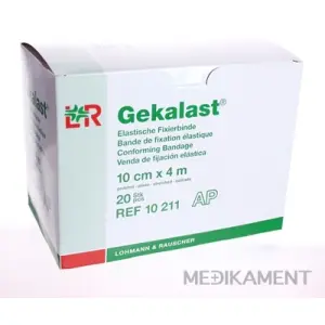 GEKALAST HYDROF. ELAST. FIXAČNÝ OBVAZ 10cmx4m 1x20 ks