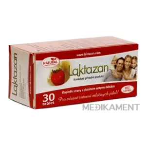 LAKTAZAN tablety enzým laktáza s príchuťou jahody 30 ks