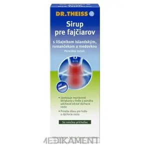 Dr.Theiss Sirup pre fajčiarov s lišajníkom rumančekom a medovkou 250 ml