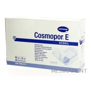 Cosmopor E obväz na rany sterilný 10 x 6 cm 25 ks