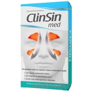 CLIN SIN med + irigator sada na výplach nosa, vrecúška 1x16 ks