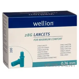 Wellion LANCETS 28G Lanceta sterilná priemer 0,36 mm 200 ks