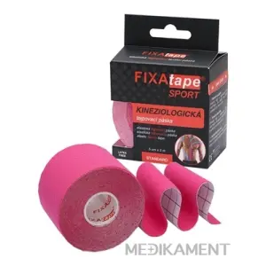 FIXAtape SPORT STANDARD KINESIOLOGY elastická tejpovacia páska ružová 5 cm x 5 m 1 ks
