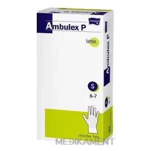Ambulex P rukavice LATEXOVÉ potiahnuté polymérom veľ. S nesterilné nepúdrované 100 ks