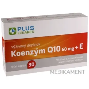PLUS LEKÁREŇ Koenzým Q10 60 mg + E kapsuly 30 ks