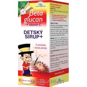 NATURES BETA GLUCAN DETSKY SIRUP+ s príchuťou lesnej jahody 100 ml