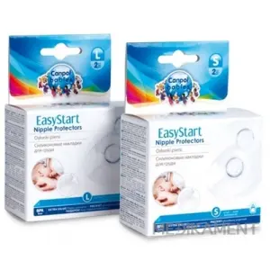 Canpol Babies EasyStart Premium Chrániče veľ. S prsných bradaviek, tvarované, silikón 2 ks