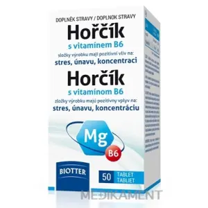 Biotter Horčík s vitamínom B6 tbl 1x50 ks