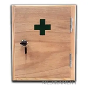 Lekárnička drevená malá závesná 1x1 ks