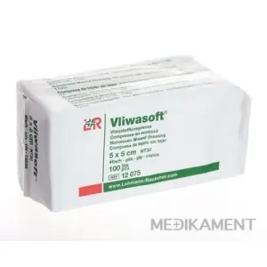 VLIWASOFT KOMPRESY NESTERILNÉ 5 x 5 cm 4 vrstvové 100 ks