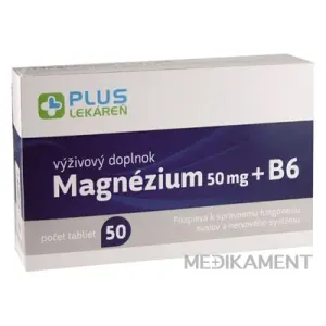 PLUS LEKÁREŇ Magnézium 50 mg + B6 tablety 50 ks