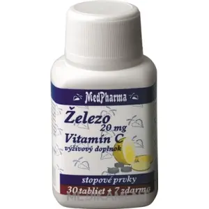 MedPharma ŽELEZO 20MG + Vit. C tablety 37 ks