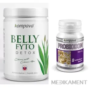 kompava BELLY FYTO DETOX prášok 400 g + Probiodom cps 60, 1x1 set