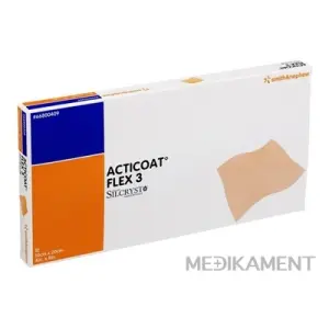 ACTICOAT FLEX 3 Krytie na rany 10x20 cm, s nanokryštalickým striebrom 1x12 ks