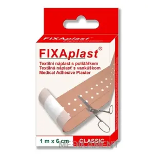 FIXAplast CLASSIC náplasť 1 m x 6 cm textilná a vankúšikom 1 ks