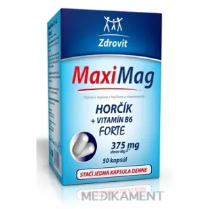 ZDROVIT MaxiMag HORČÍK FORTE (375 mg) + VITAMÍN B6 kapsuly 50 ks