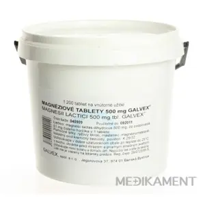 Galvex MAGNESII LACTAS 500 mg Magnéziové tablety 1200 ks