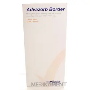 ADVAZORB BORDER krytie na rany samopriľnavé atraumatické 10 x 30 cm 10 ks