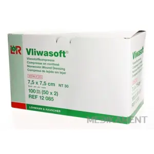 VLIWASOFT KOMPRESY STERILNÉ 7,5 x 7,5 cm 6 vrstvové 100 ks