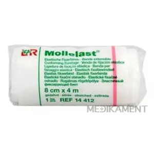 MOLLELAST 8cmx4m obväz elastický fixačný, jednotlivo balený 1x1 ks