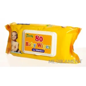 HYGIENICKÉ UTIERKY BABY WIPES S VITAMÍNOM E vlhčené obrúsky 1x80 ks
