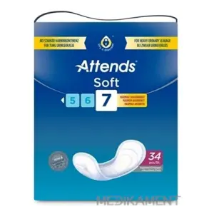 ATTENDS Soft 7 vkladacie plienky, savosť 1499 ml, 1x34 ks