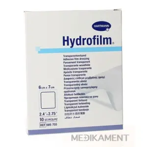 HYDROFILM samolepiaci transparentný obväz 6 x 7 cm 10 ks