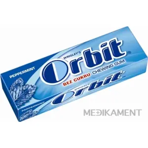 Orbit PEPPERMINT dražé žuvačky 1x10 ks