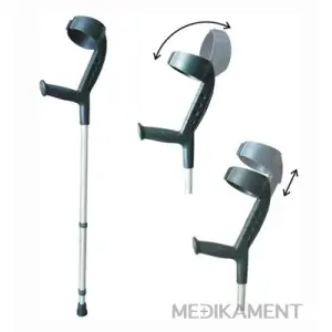 Barla francúzska predlakťová JH-04S sklopná opierka, čierne držadlo 1 ks