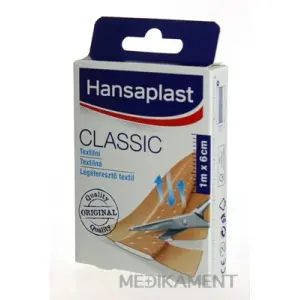 HANSAPLAST CLASSIC náplasť textilná (6cmx1m) 1x1 ks