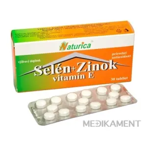 Naturica SELÉN + ZINOK vitamín E tablety 30 ks