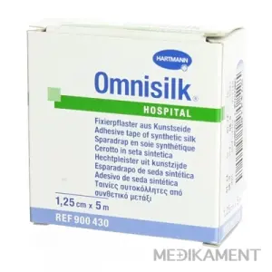 OMNISILK hypoalergénna náplasť z bieleho hodvábu 1,25 cm x 5 m 1 ks