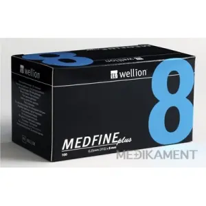 Wellion MEDFINE plus Penneedles 8 mm ihla na aplikáciu inzulínu pomocou pera 100 ks