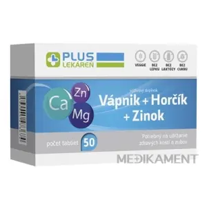 PLUS LEKÁREŇ Vápnik + Horčík + Zinok tablety 50 ks