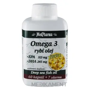 MedPharma OMEGA 3 rybí olej forte - EPA DHA kapsuly 67 ks