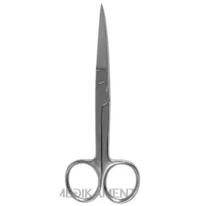 Surgicrafts NOŽNICE CHIRURGICKÉ ZAHNUTÉ HROTNATÉ 14 cm 1 ks