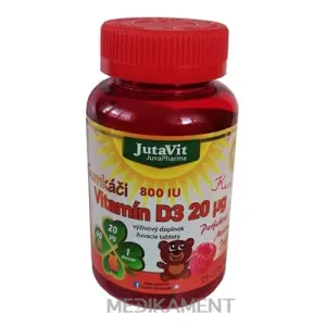 JutaVit Gumkáči Vitamín D3 20 µg Kids žuvacie tablety 60 ks