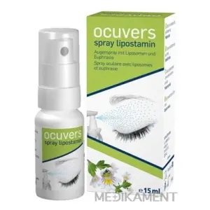 Ocuvers spray lipostamin očné kvapky v spreji, lipozómy a euphrasia, 1x15 ml