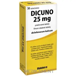 DICUNO 25 mg filmom obalené tablety tbl flm 25 mg (blis.) 1x30 ks