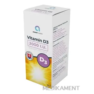 ADAMPharm Vitamín D3 2000 I.U. kapsuly 60 ks